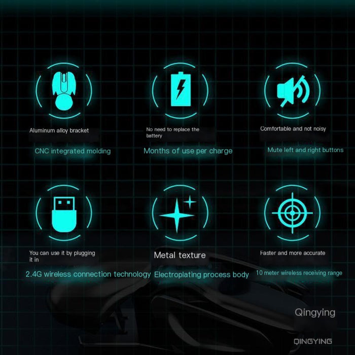 Rechargeable Silent Wireless Mouse (Aluminum Alloy)