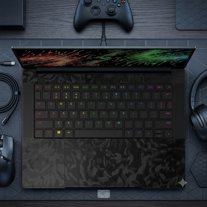 Razer Blade 14 (2023) Vinyl Skin Wrap — Black Camo