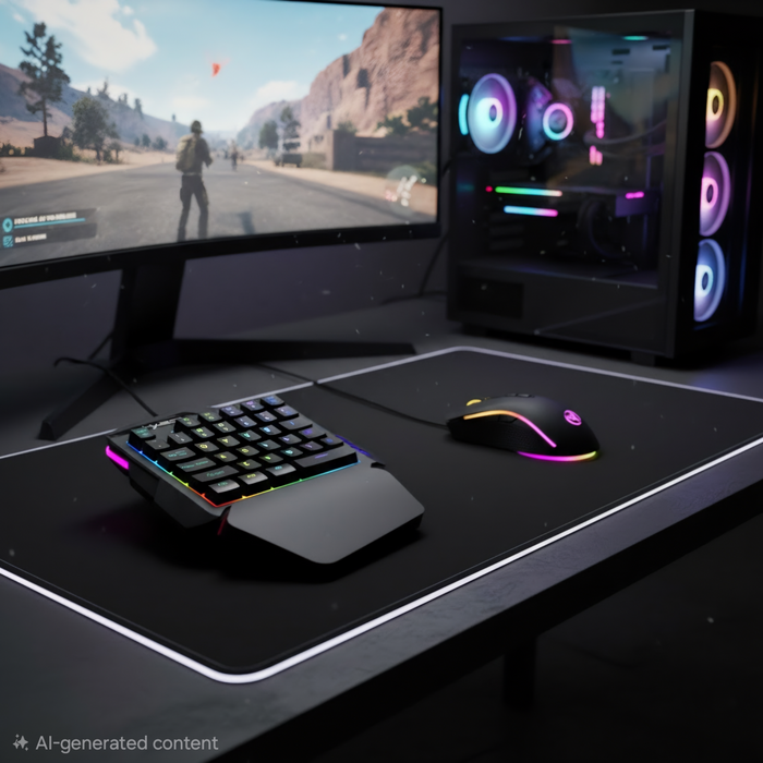 One-Handed Gaming Keyboard Set