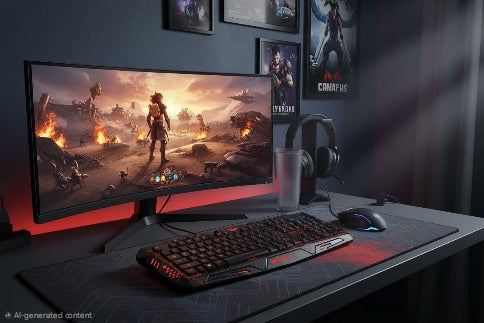 Gaming Keyboard with LED Backlighting