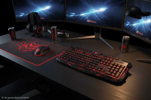 Gaming Keyboard with LED Backlighting