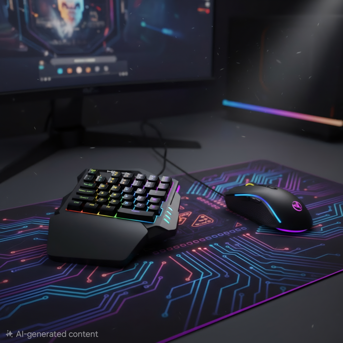 One-Handed Gaming Keyboard Set